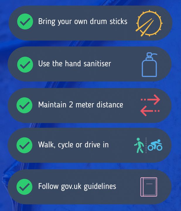 Drum lessons Covid DOs Covid precautions