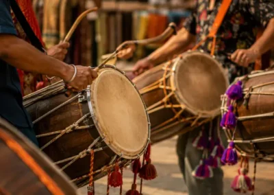 Drumming at a street festival
